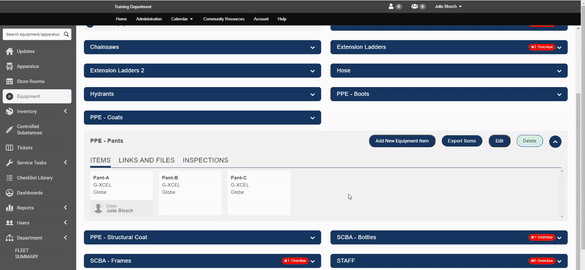 Performing Equipment Inspections on Desktop