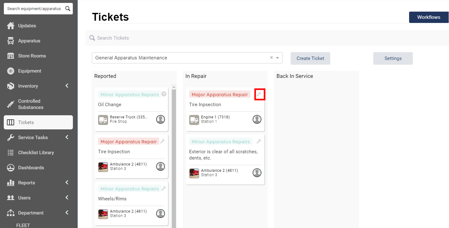 How do you track the changes when you move a ticket from one workflow ...