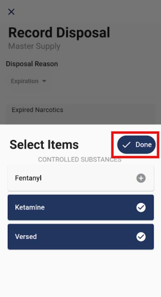 Controlled Substance Disposals - Mobile